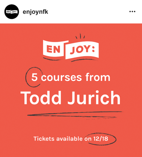 Instagram post for a tasting with Todd Jurich with hand-drawn illustrations