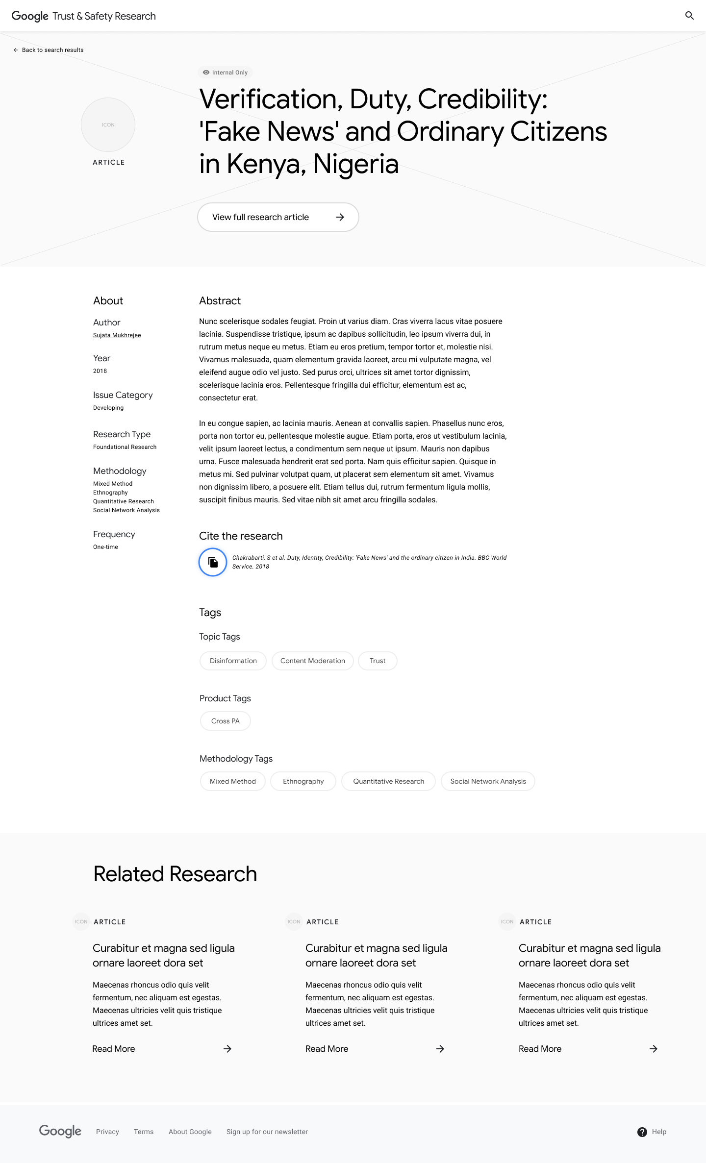 Research Article page with the 'Copy to clipboard' button highlighted