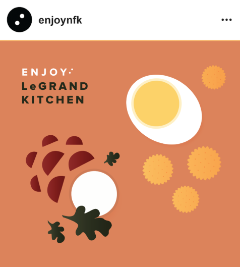 Instagram post for a tasting with Todd Jurich with deviled  eggs illustrated in the arrangement of a colon